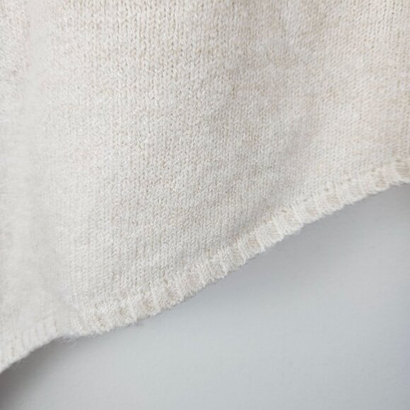 BTBFM Women's Asymmetrical Turtleneck Sweater Size Small Beige Cozy Warm Winter - Picture 10 of 14